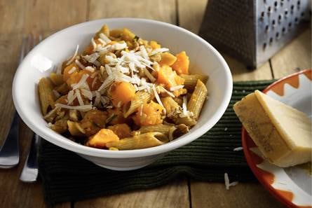 Penne met pompoen