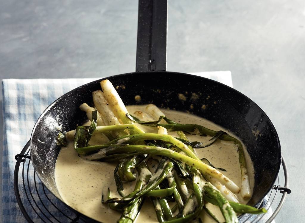 Stoneleeks met mosterd