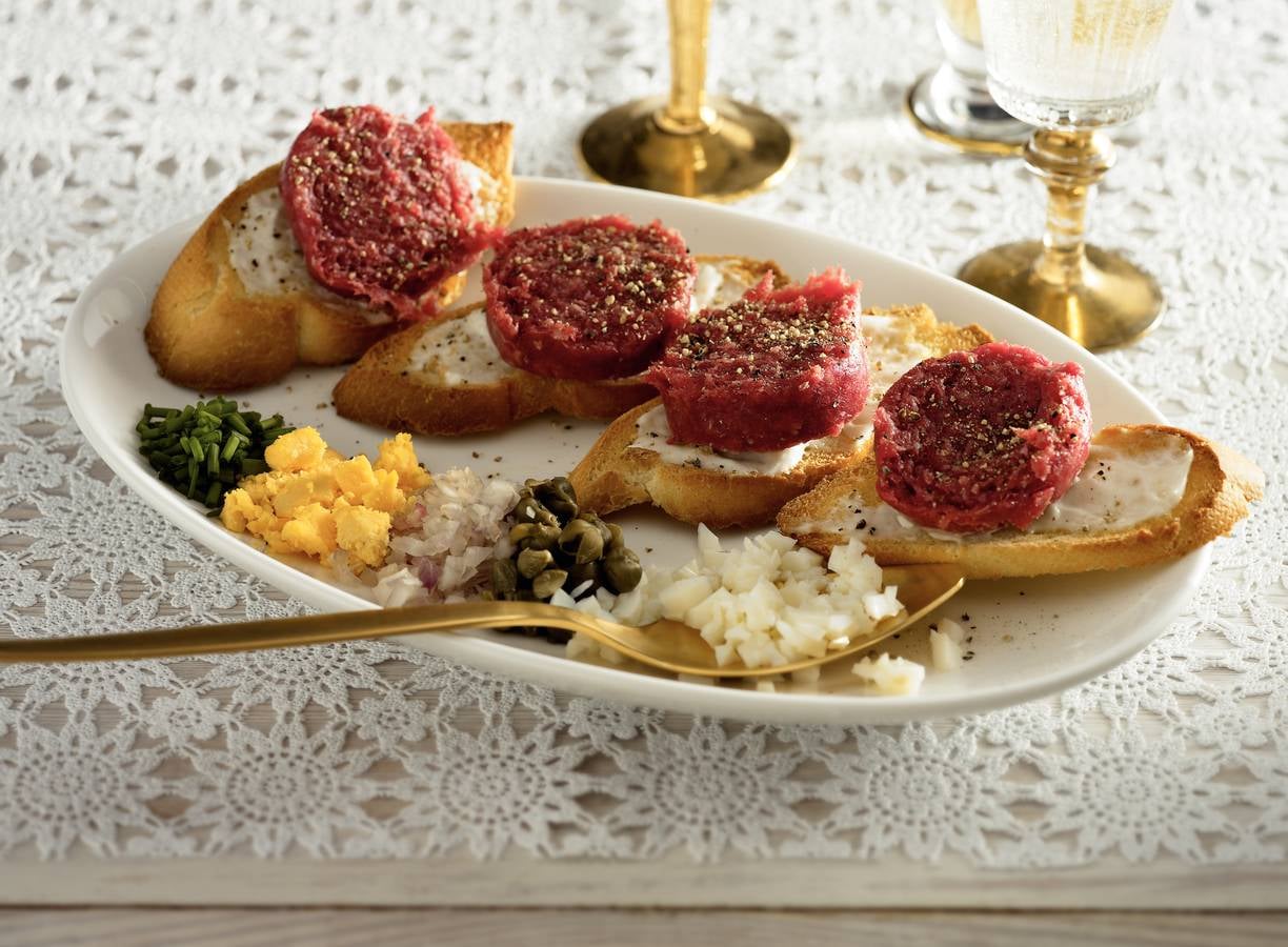 Crostini met 'steak' tartaar