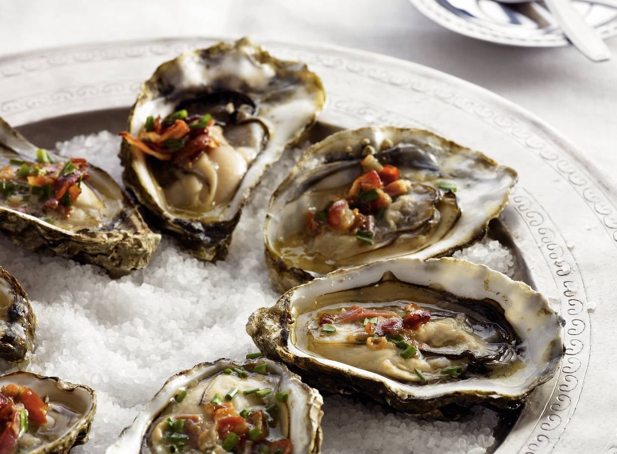 Gegrilde oesters
