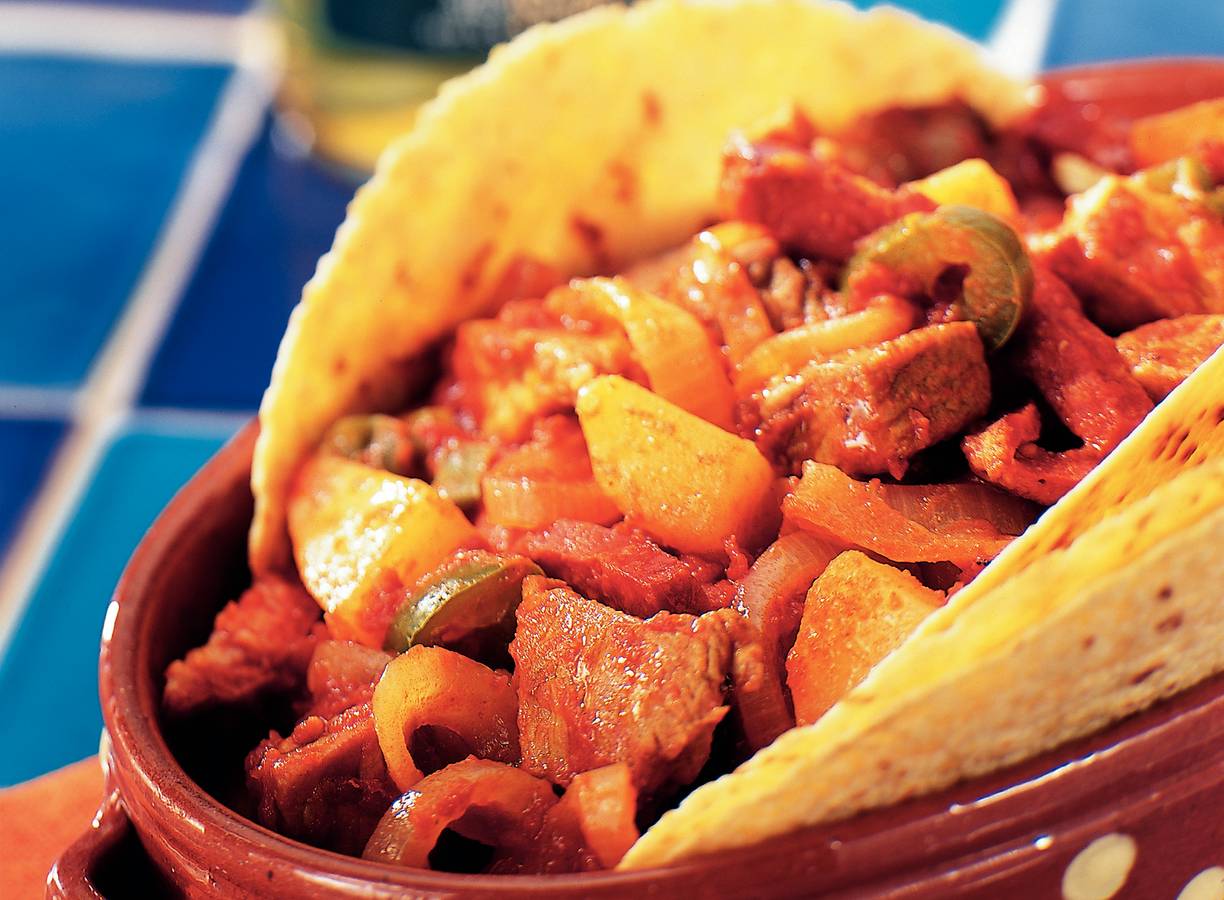 Varkensstoofpotje met chorizo en peper