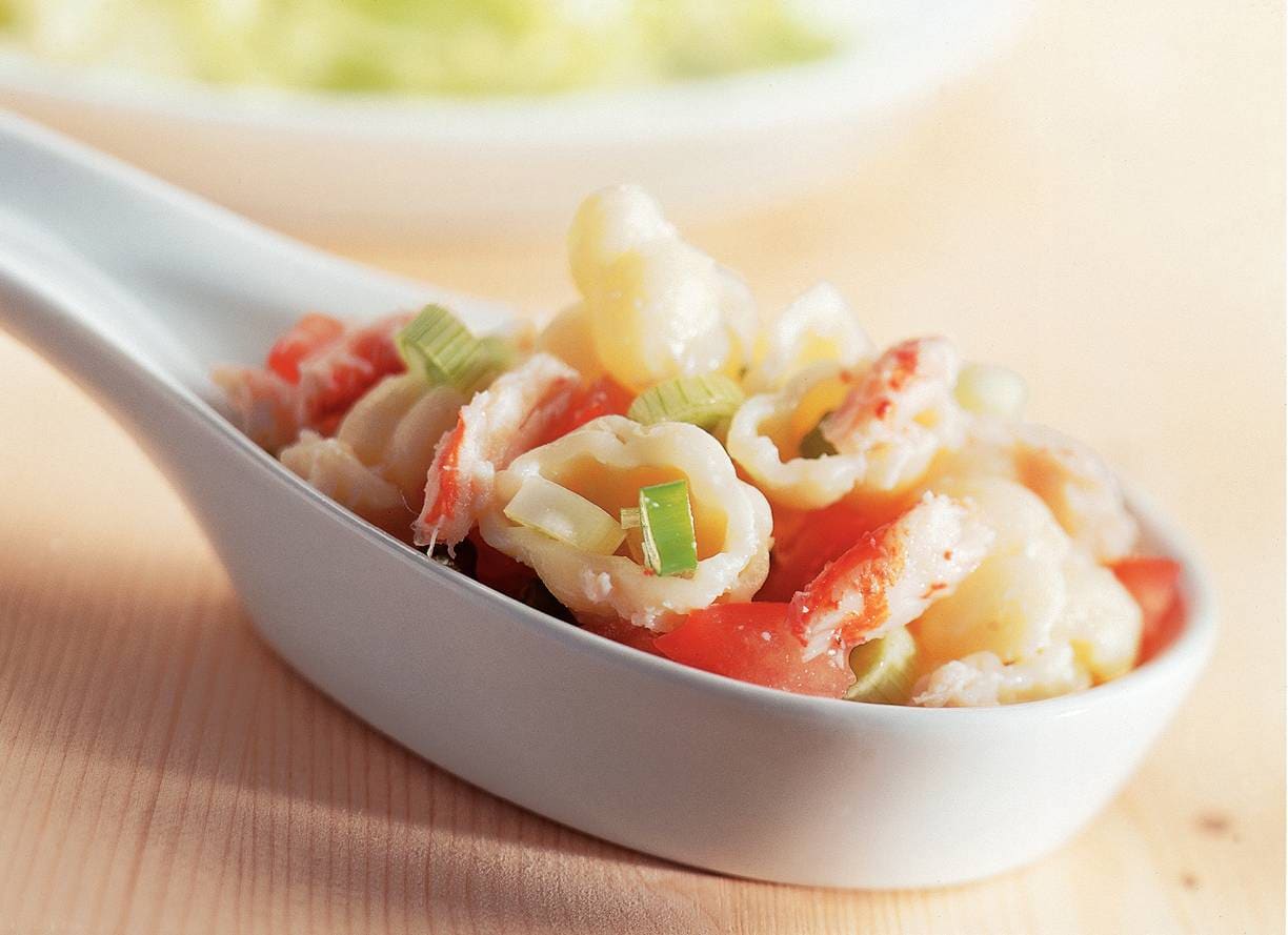 Pasta met romige krab