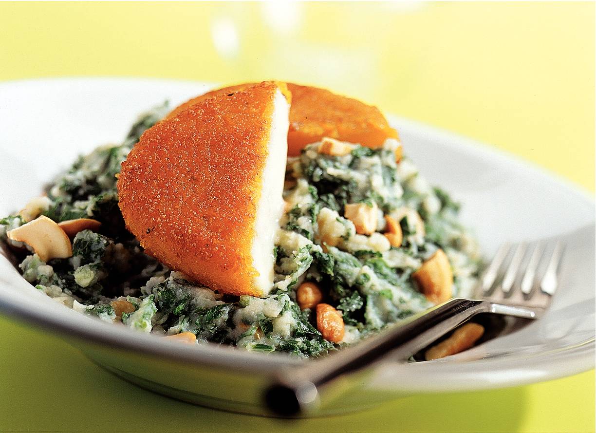Boerenkool met kaasschnitzel