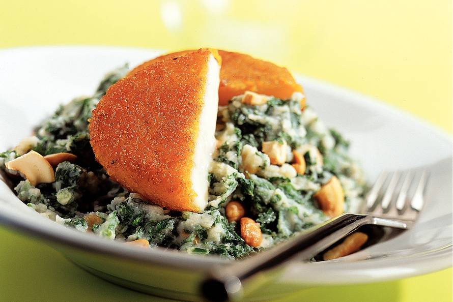 Boerenkool met kaasschnitzel
