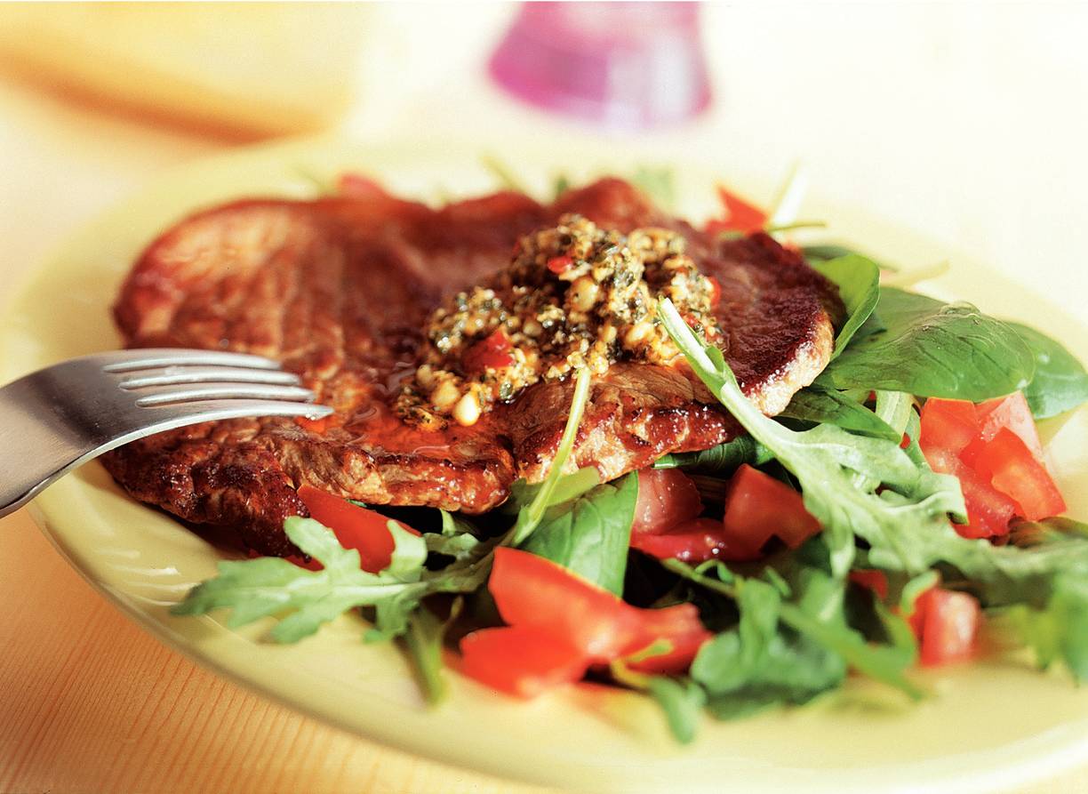 Voorjaarssalade met entrecote