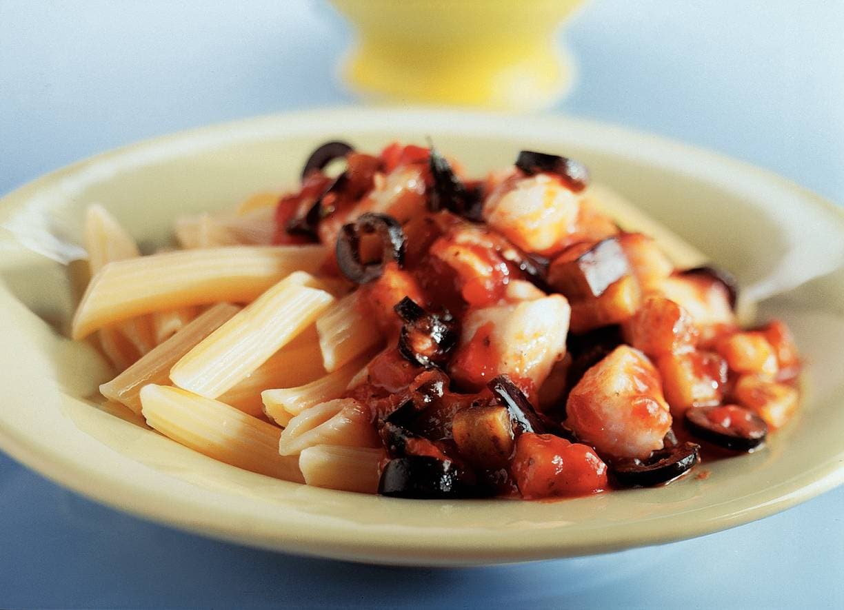 Penne met provençaalse kabeljauw