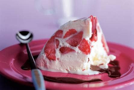 Aardbeien dame blanche