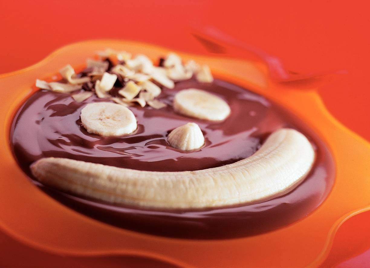 Chocoladetoetje met banaan