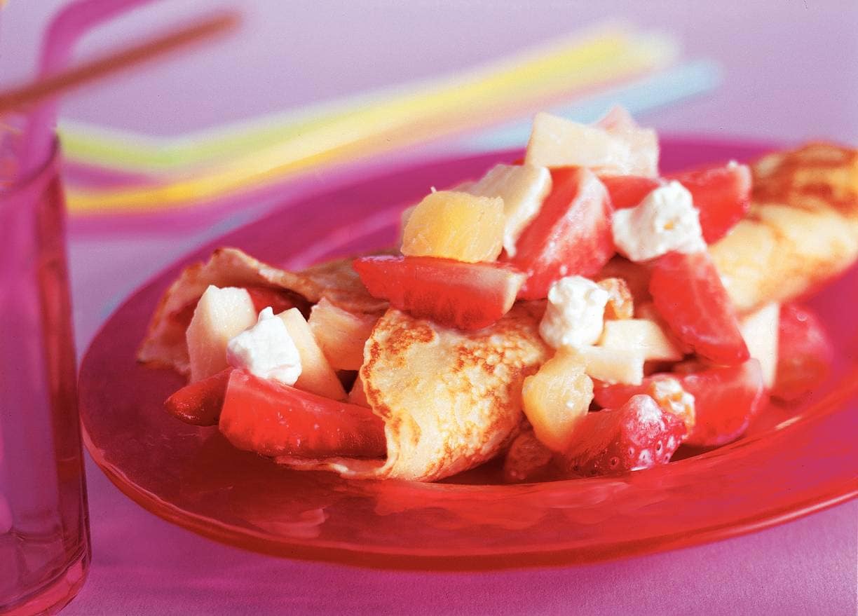 Romige fruitpannenkoeken