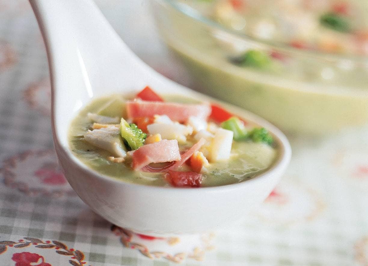 Broccolisoep met ham