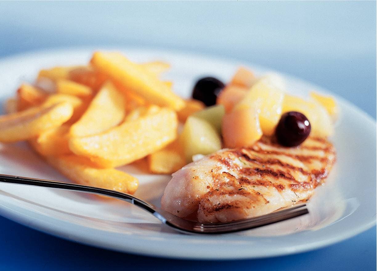 Roodbaarsfilet met fruit