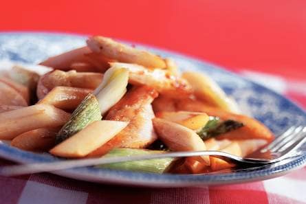 Asperges met kip