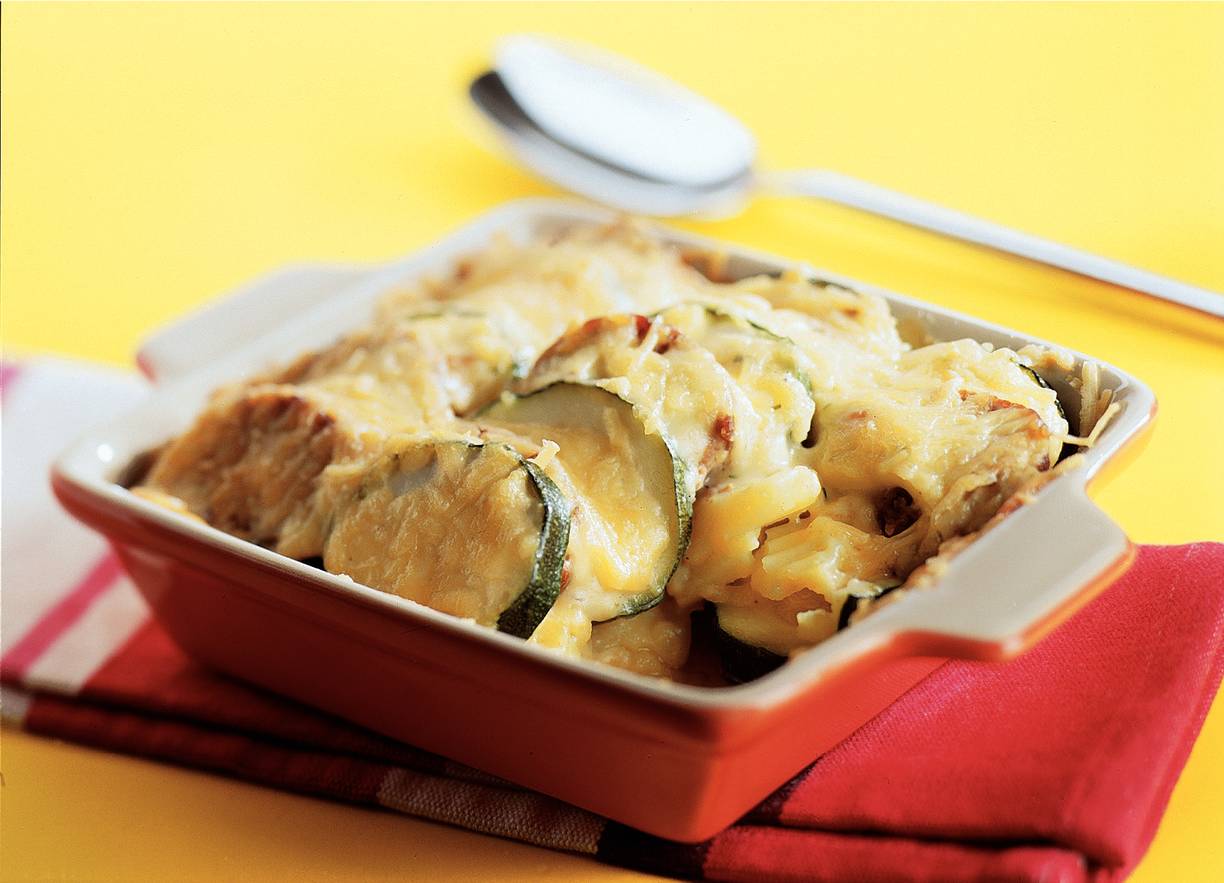 Rundervinkschotel met courgette