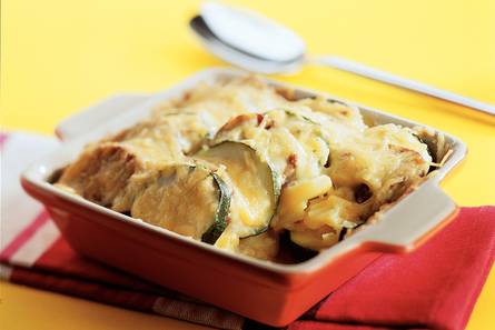 Rundervinkschotel met courgette