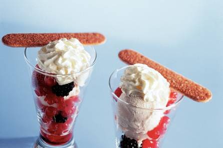 Sorbet met rode vruchten