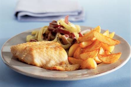 Gesmoorde venkel met zeewolffilet