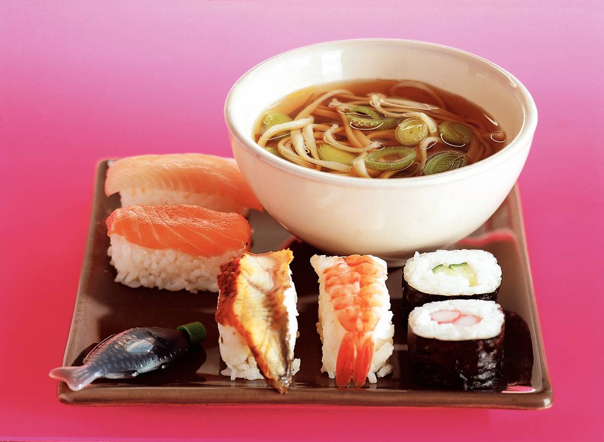 Sushi met miesoep