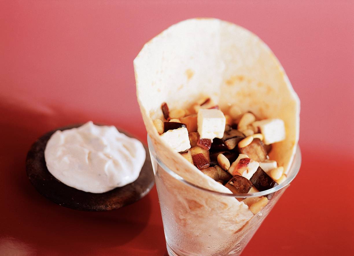 Grieks gevulde wrap