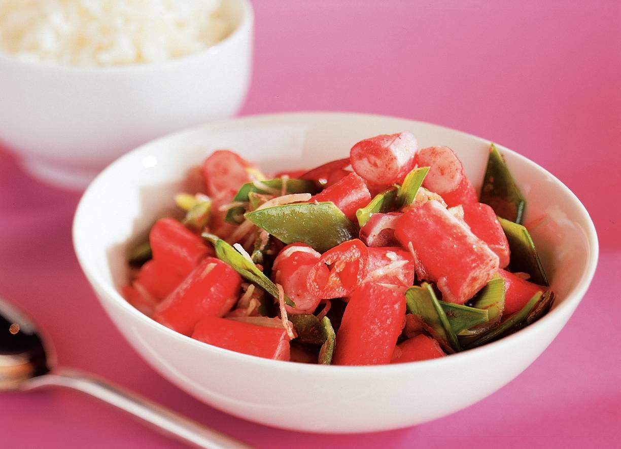 Indiaas gekruide surimi