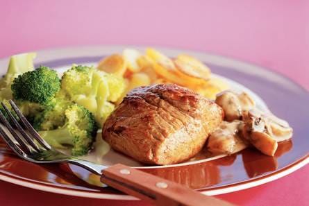 Kalfsoester met champignonsaus
