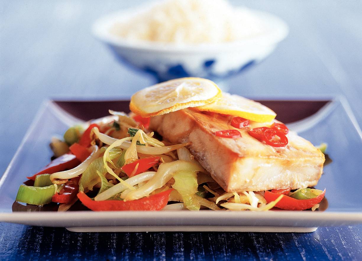 Koolvisfilet met sojasaus