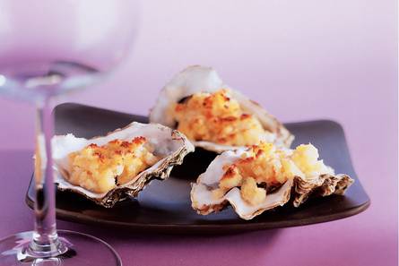 Pittig gegratineerde oesters