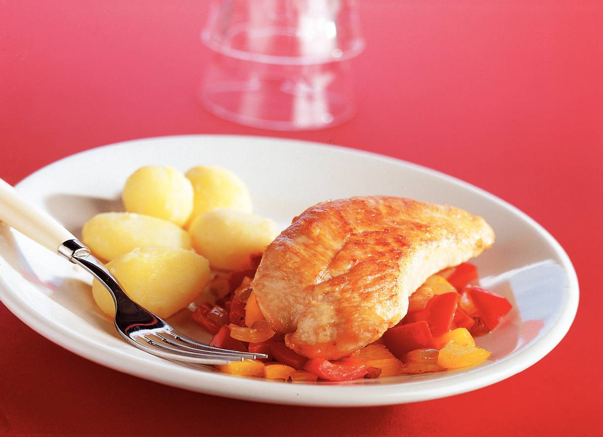 Kalkoenfilet met paprika