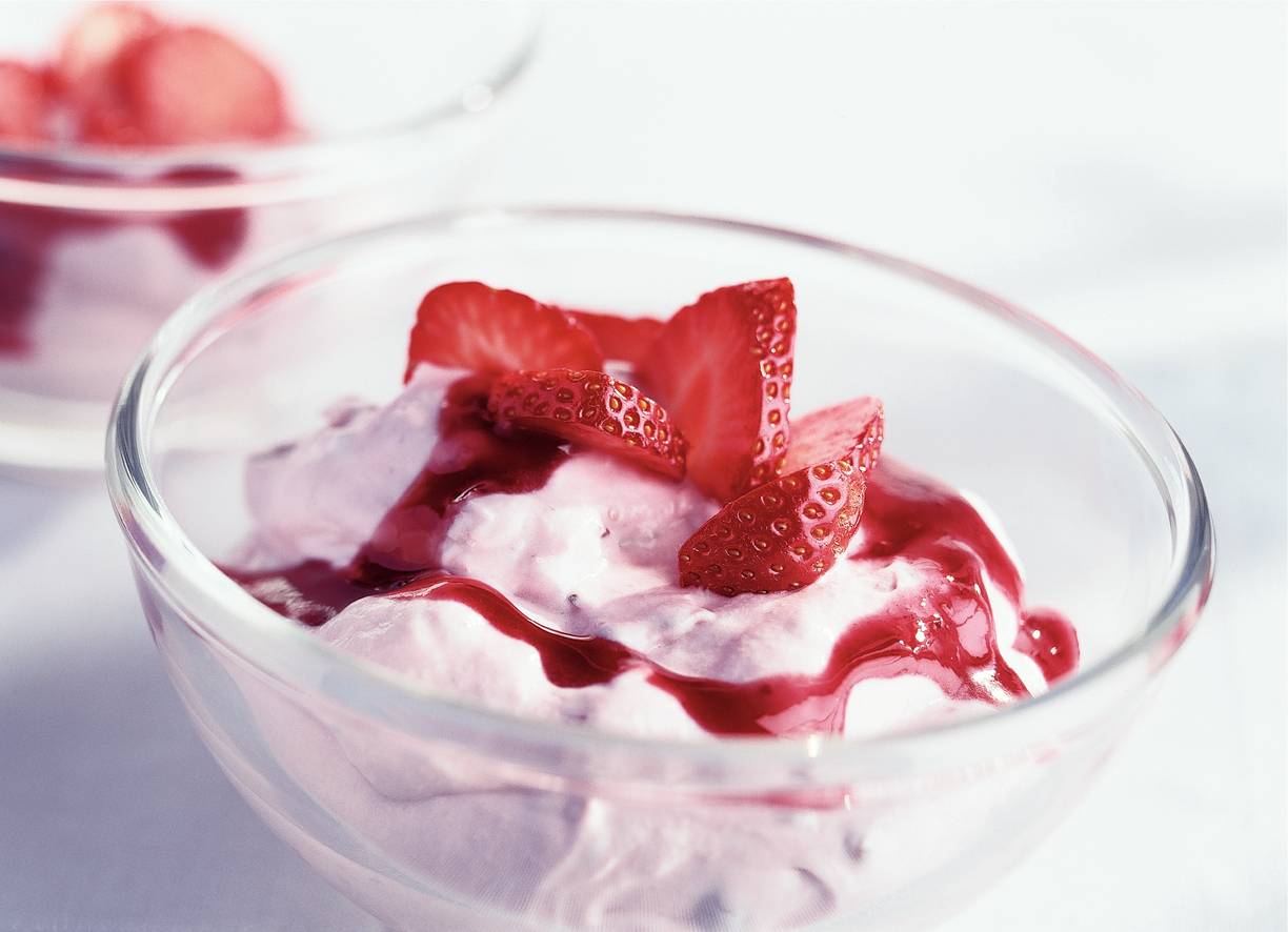 Romige kwarkmousse