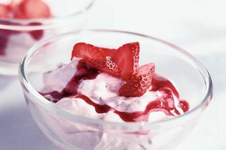 Romige kwarkmousse