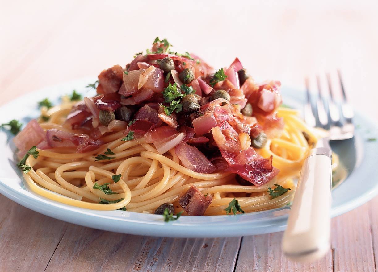 Spaghetti met ui-ansjovissaus