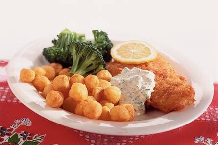 Gebakken schol met knoflookmayonaise