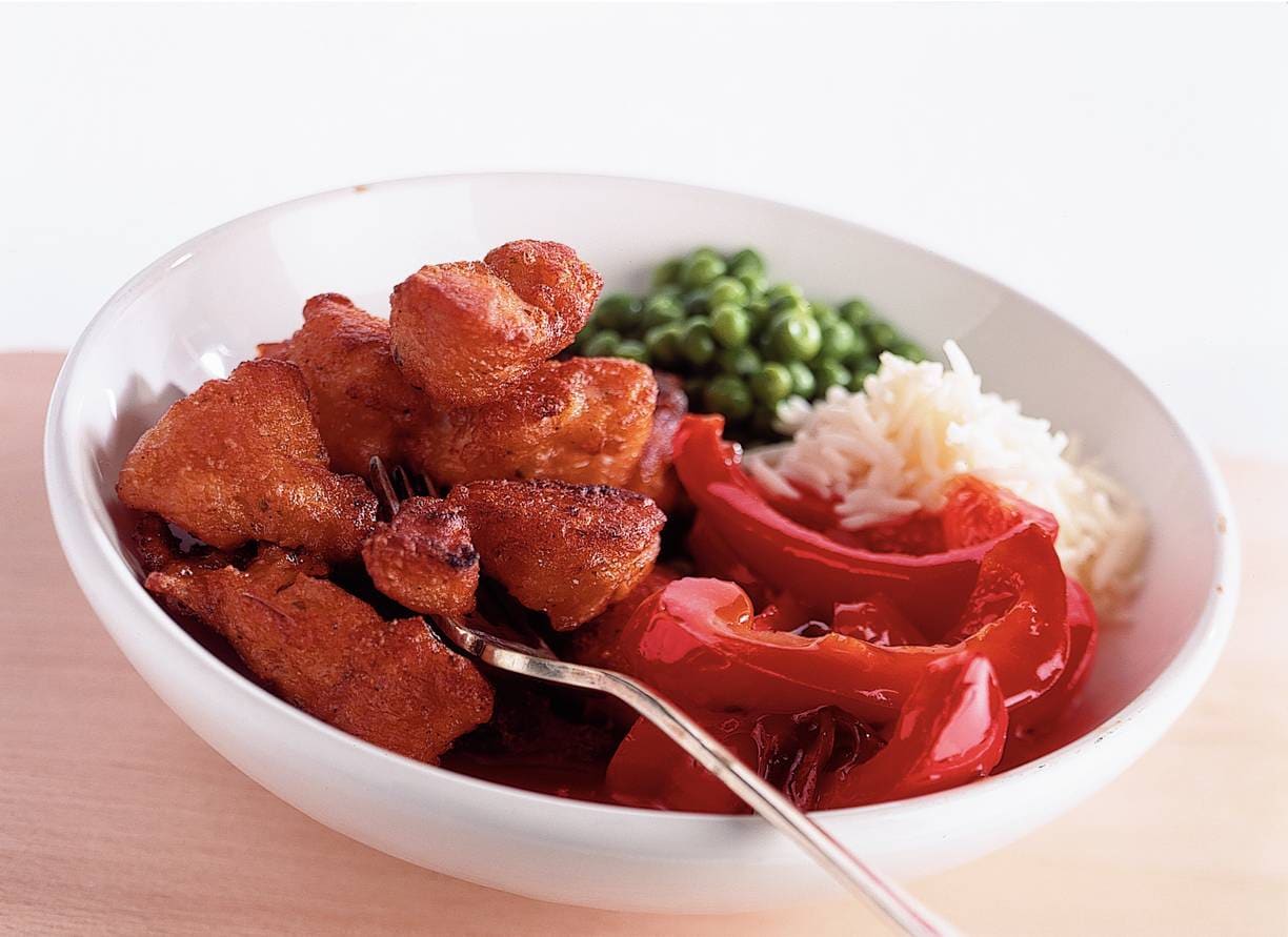 Kibbeling met zoetzure saus