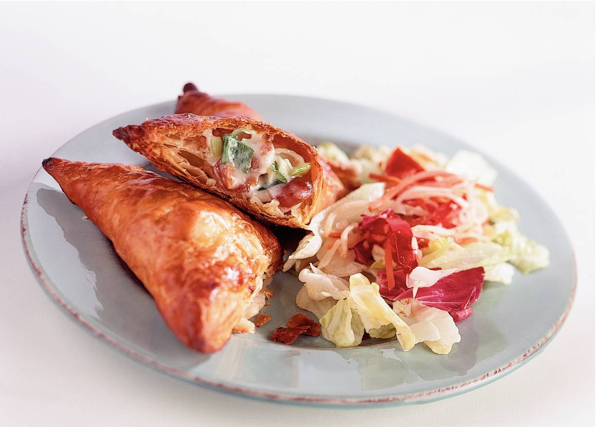 Geitenkaasflapjes met rauwkostsalade