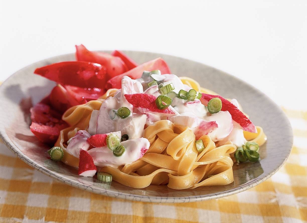 Tagliatelle met surimi
