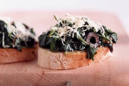 Bruschetta met spinazie