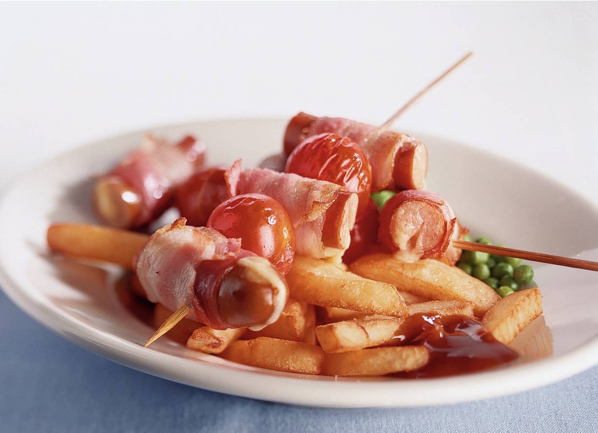 Frankfurterspiesen met frites