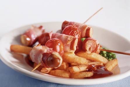Frankfurterspiesen met frites
