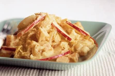 Witlof-appelstamppot met Leidse kaas
