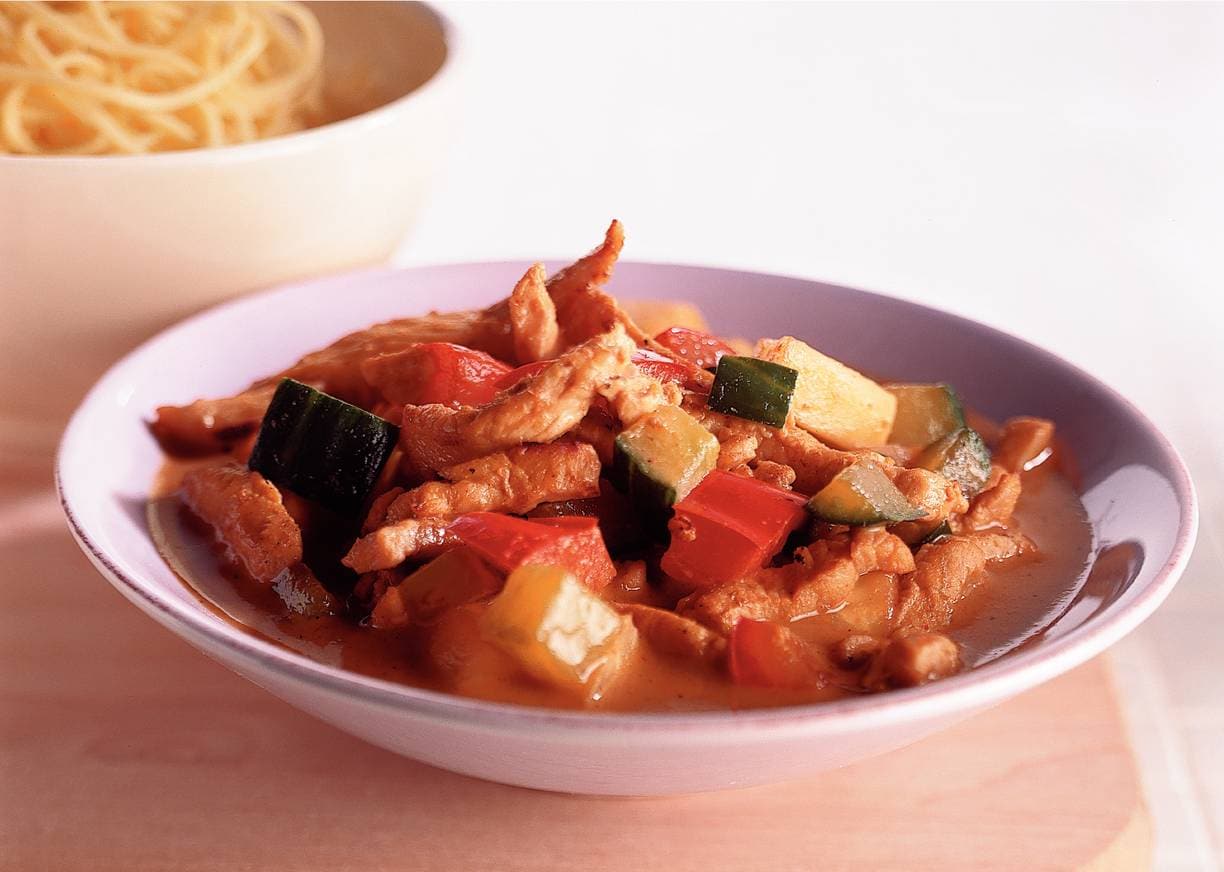 Pittige kalkoencurry