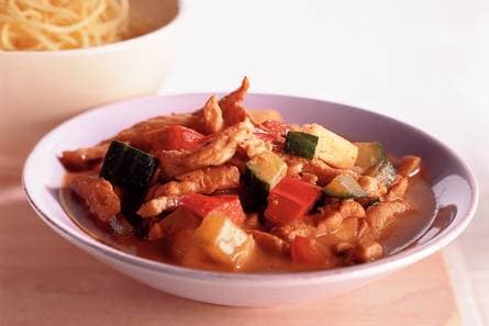 Pittige kalkoencurry