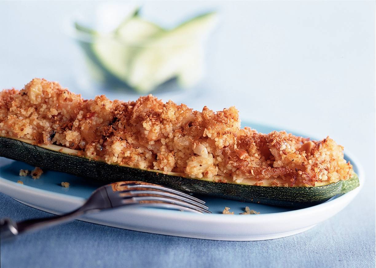 Gevulde courgette met makreel