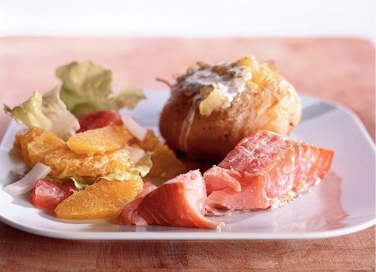 Zalm met citrussalade