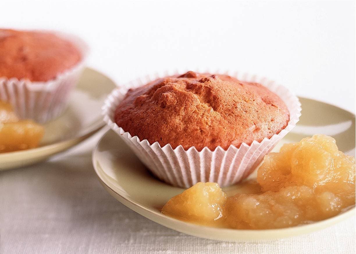 Appel-pecan muffins