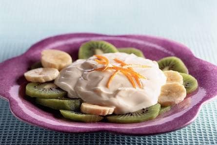 Kiwi-banaansalade met kwark