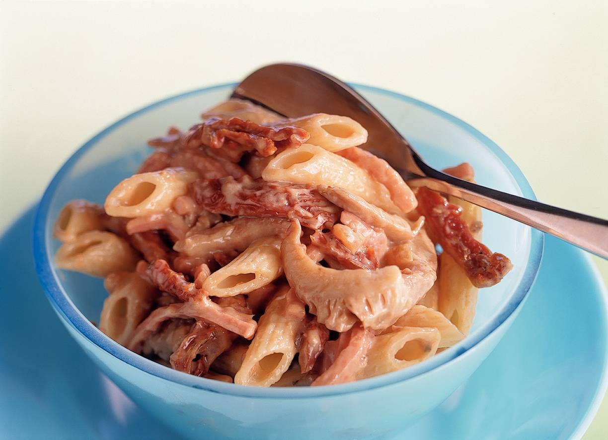 Penne met paddestoelensaus