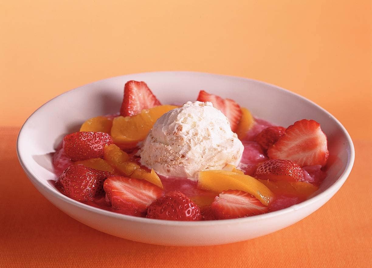 Fruitsoep met ijs