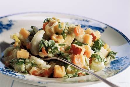 Stamppot met paksoi en rookkaas