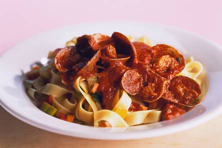 Pasta met venusschelpen