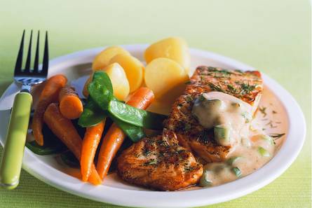 Zalm met dillesaus