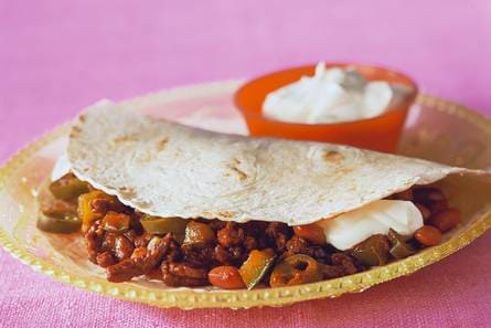 Wraps met rundvleesreepjes